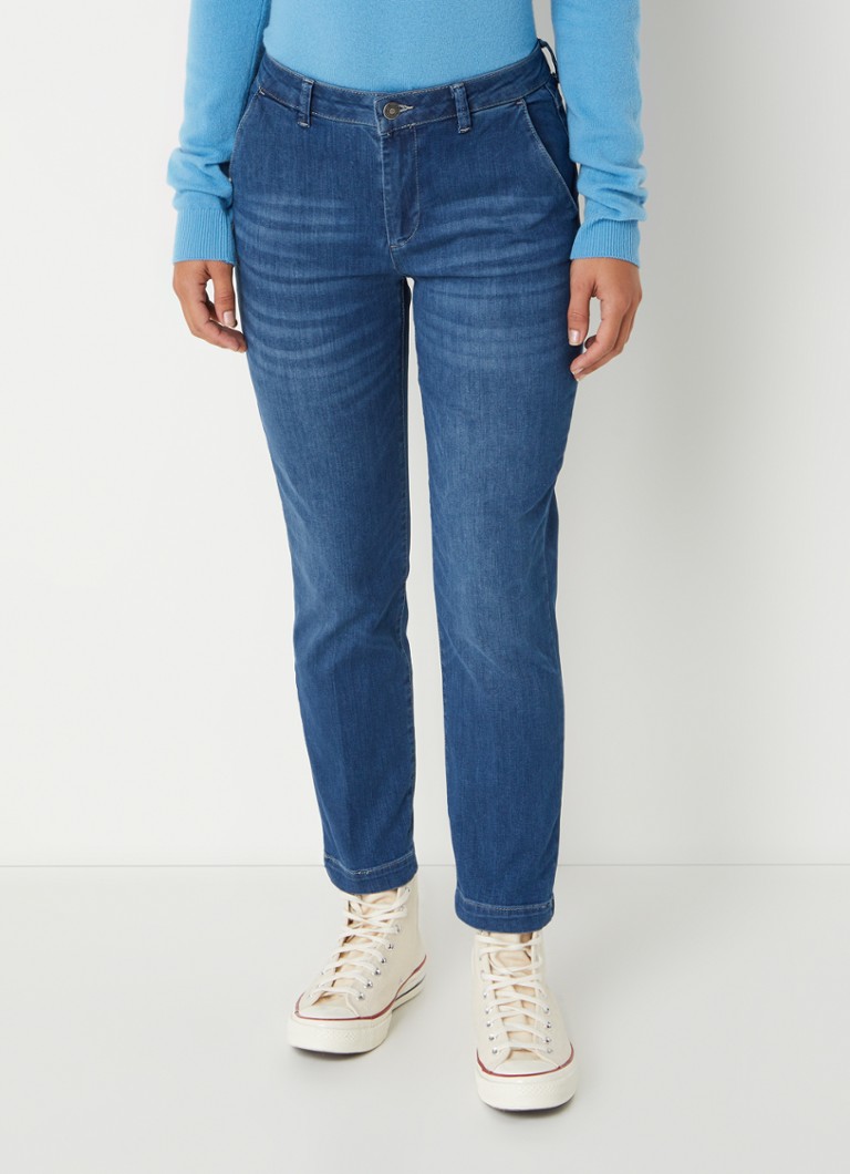 Jeans Benetton a vita media e vestibilità slim con finitura slavata