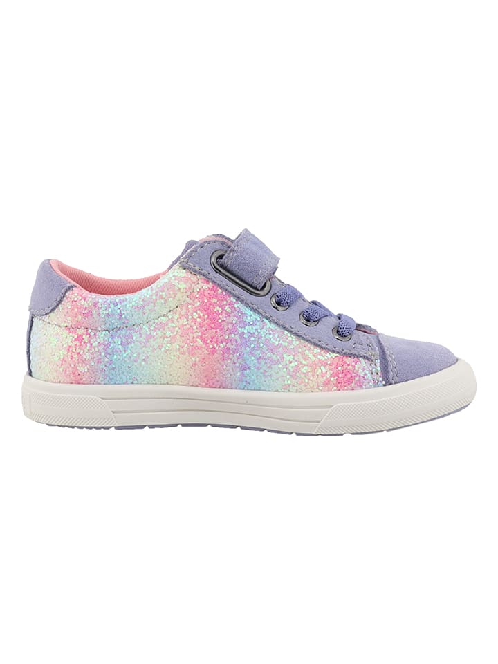 Lurchi Leder-Sneakers in Lila/ Bunt günstig kaufen
