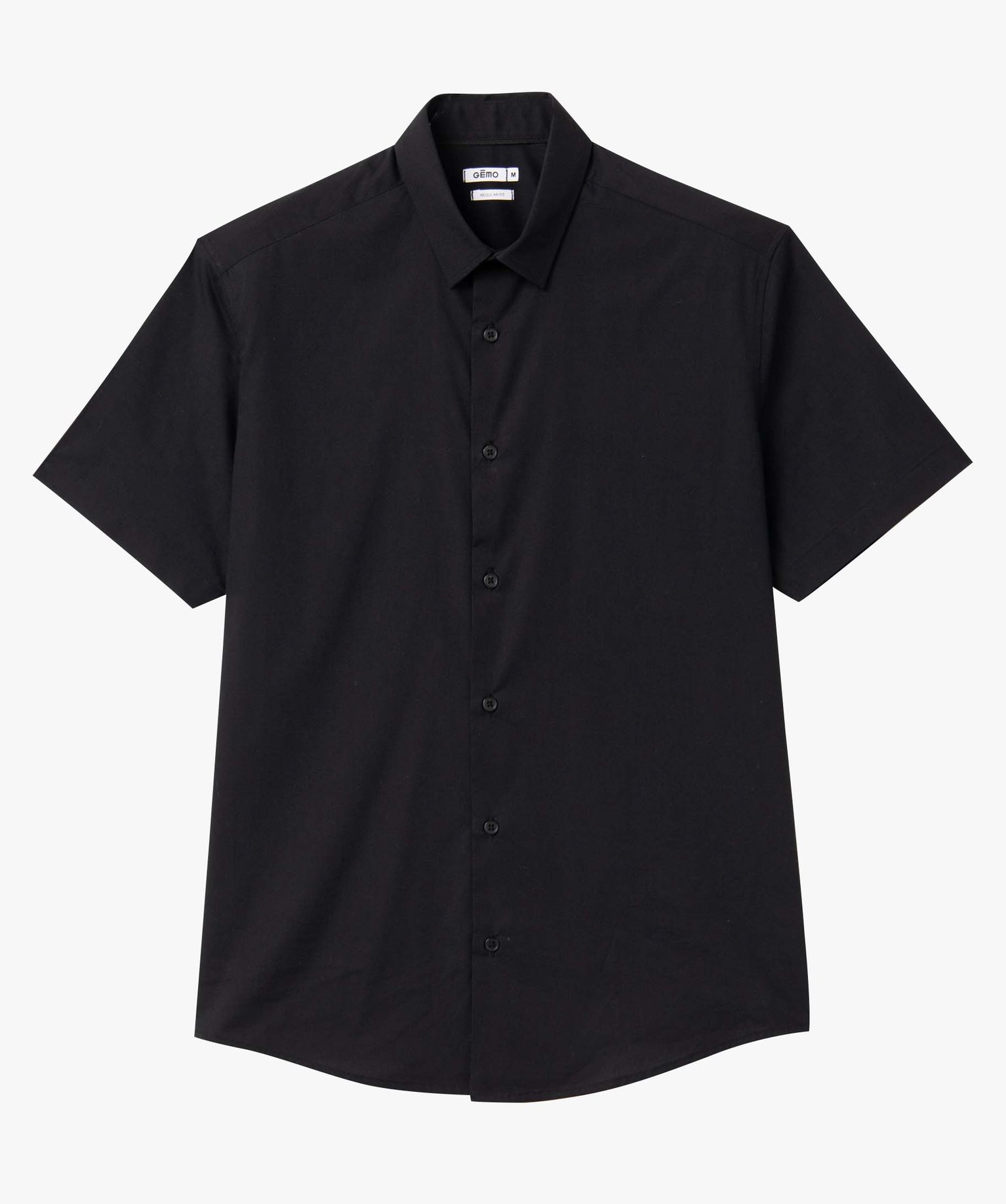 Chemise homme à manches courtes coupe Regular - Repassage f... noir | GEMO