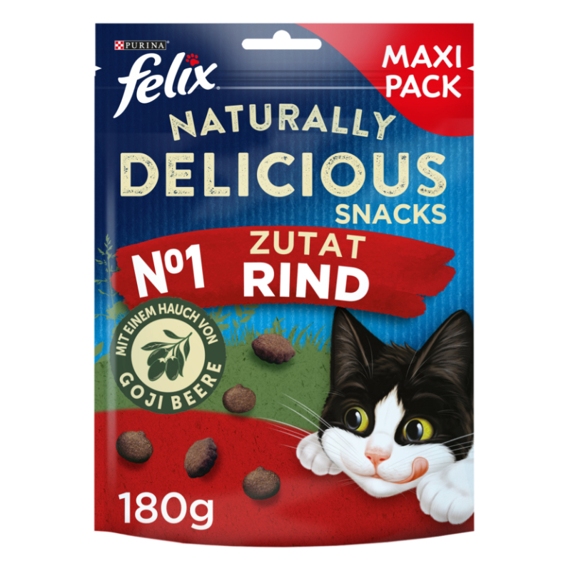 Felix Snacks Felix Naturally Delicious 6x180g Rind mit Gojibeere