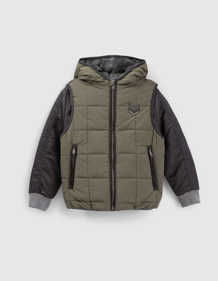Bomber 3-en-1 camel et doudoune sans manches garçon