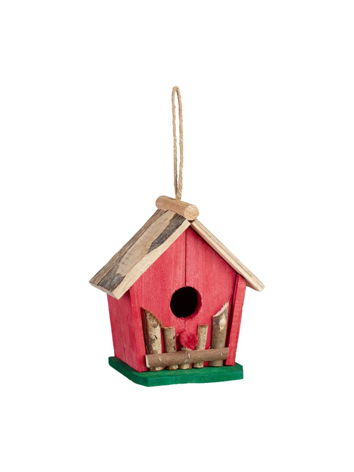 relaxdays Vogelhaus in Rot/Grün günstig kaufen onesize