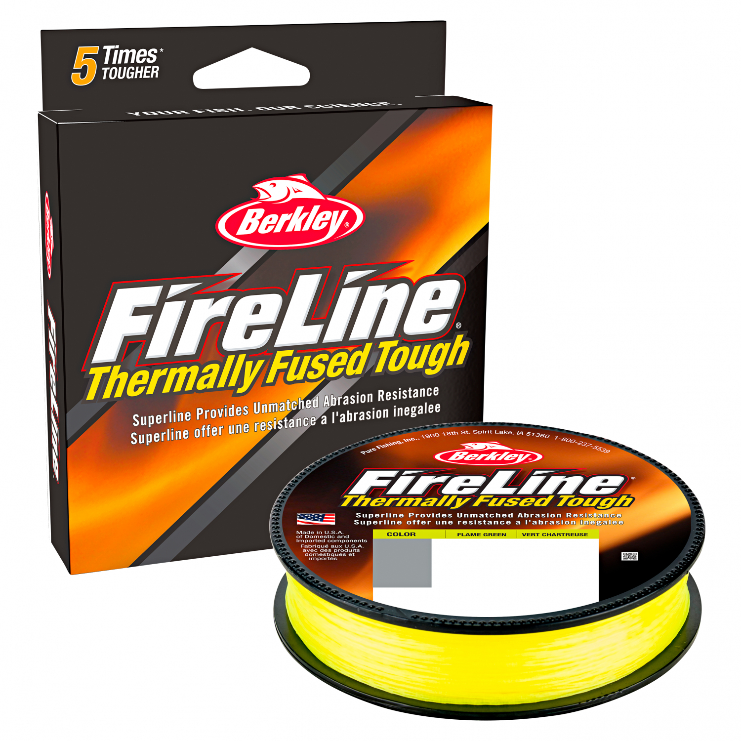 Berkley Angelschnur FireLine Fused Original (flame green, 150 m)