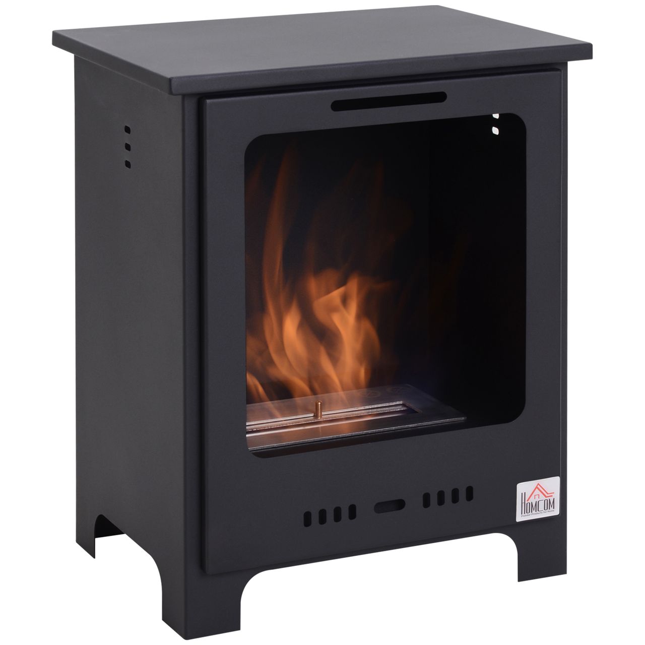 HOMCOM Ethanol-Kamin Bio-Ethanol-Brenner 0,9 L 3 Stdn. Brenndauer Metall