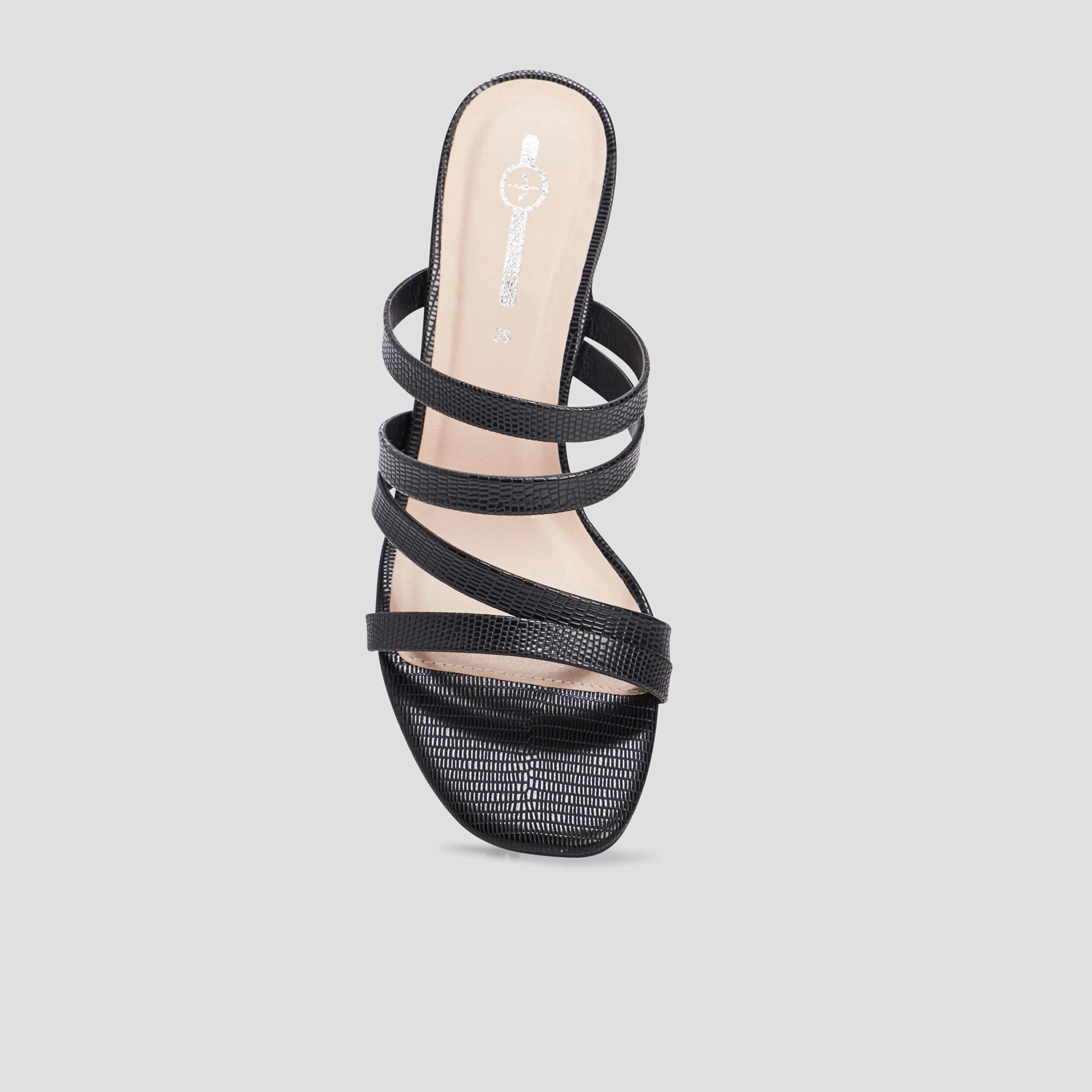 Mules à talons noir femme | La Halle