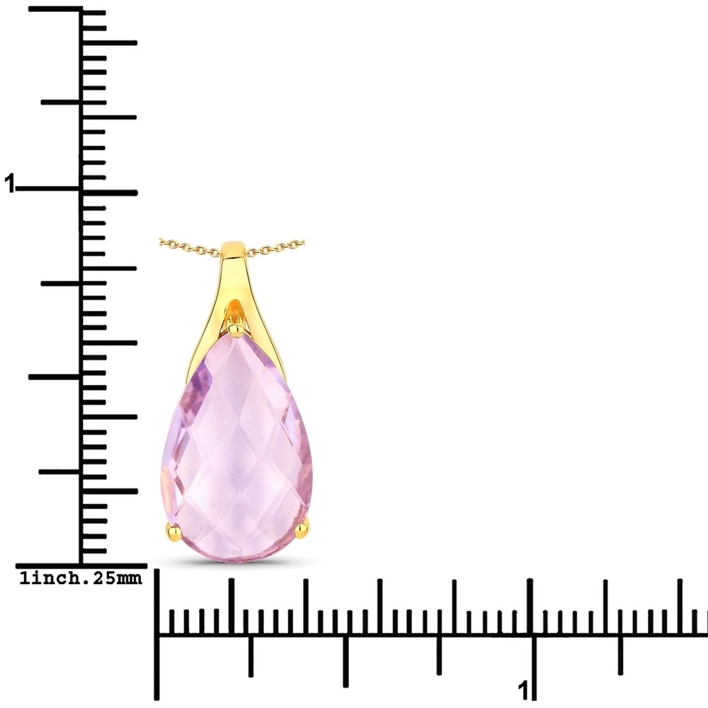 Rafaela Donata Chaîne Argent sterling Améthyste en Or jaune Bijoux