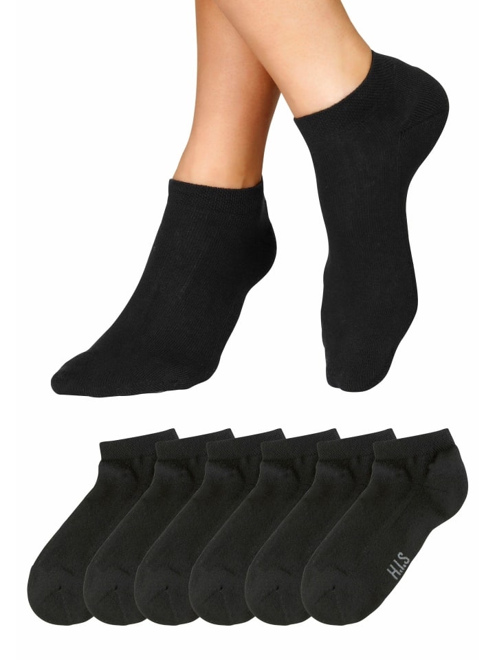 H.I.S Sneakersocken in 6x schwarz günstig kaufen
