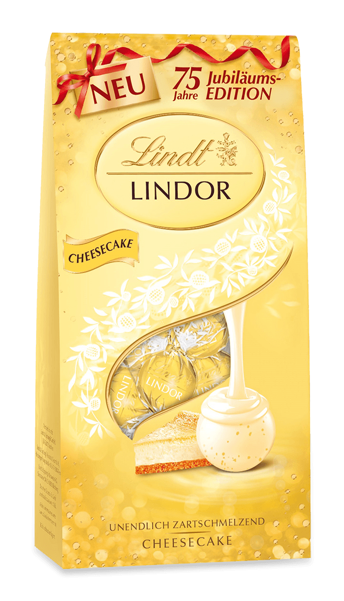 LINDOR Kugel Beutel Cheesecake 75 Jahre Jubiläum, 137g