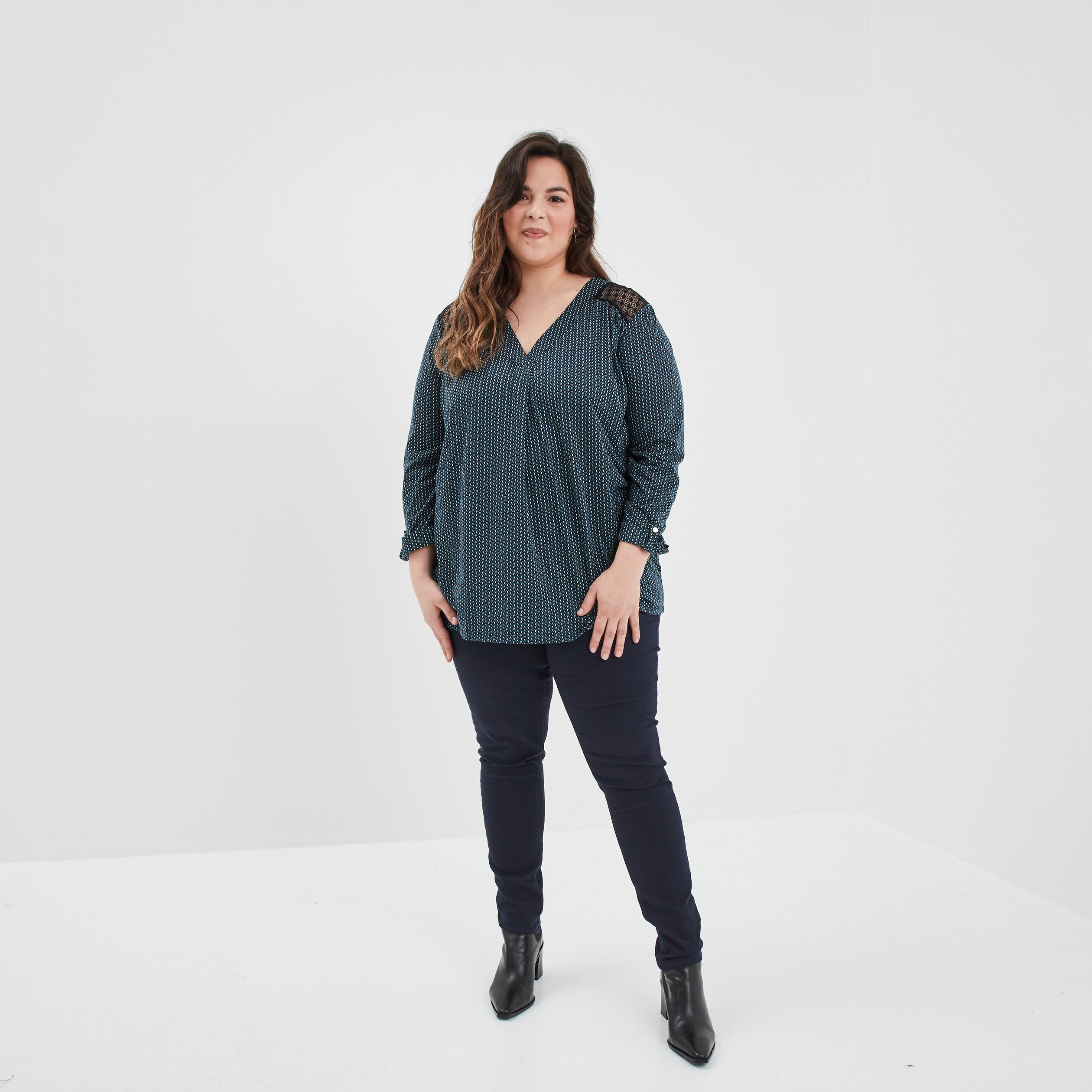Jegging bleu marine femme grande taille | La Halle
