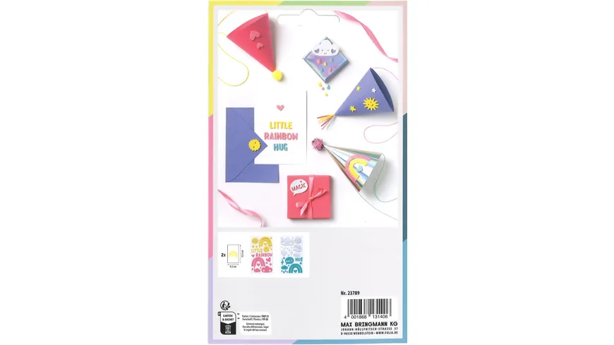 folia Moosgummi Glitter-Sticker RAINBOW