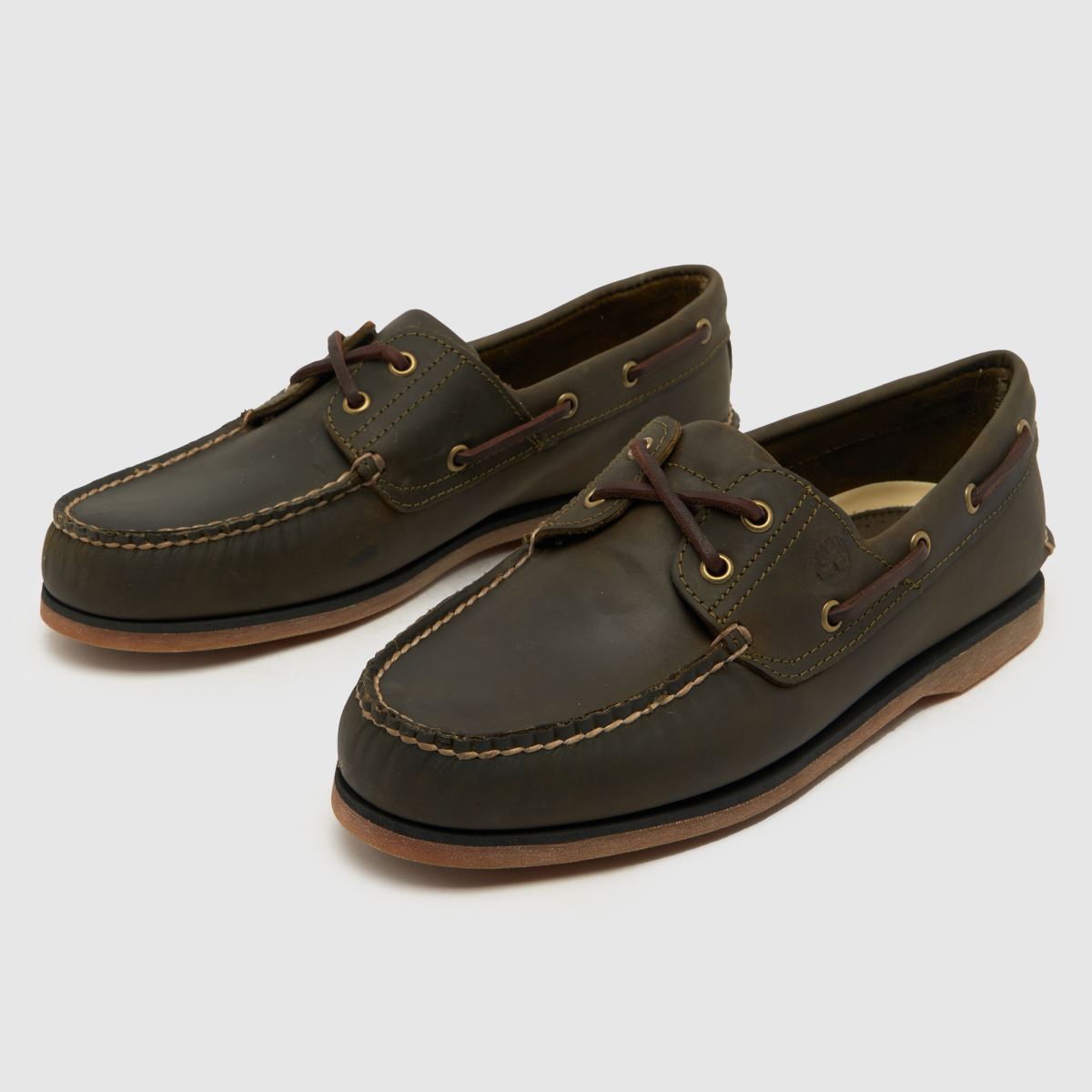 Timberland klassiska båtskor i khaki