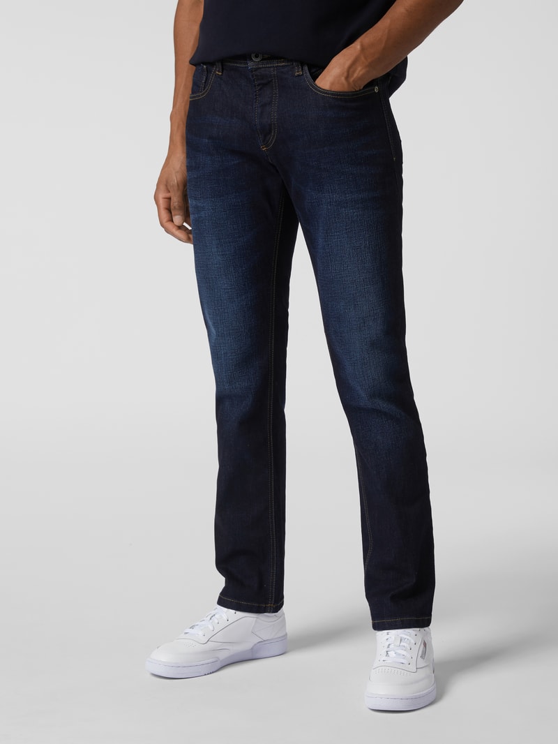 Regular Fit Jeans mit Stretch-Anteil Modell 'Houston' in dunkelblau