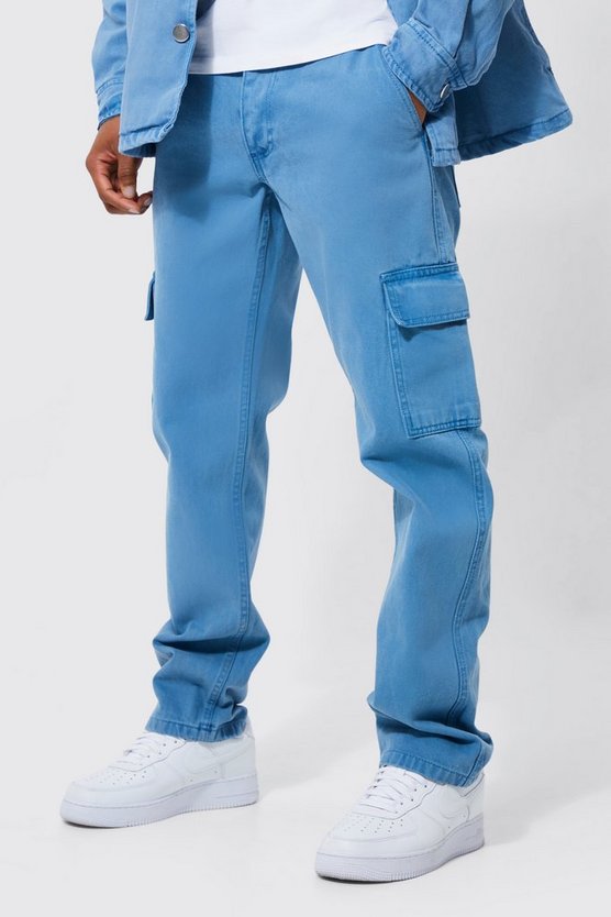Twill Cargohose mit Taschen