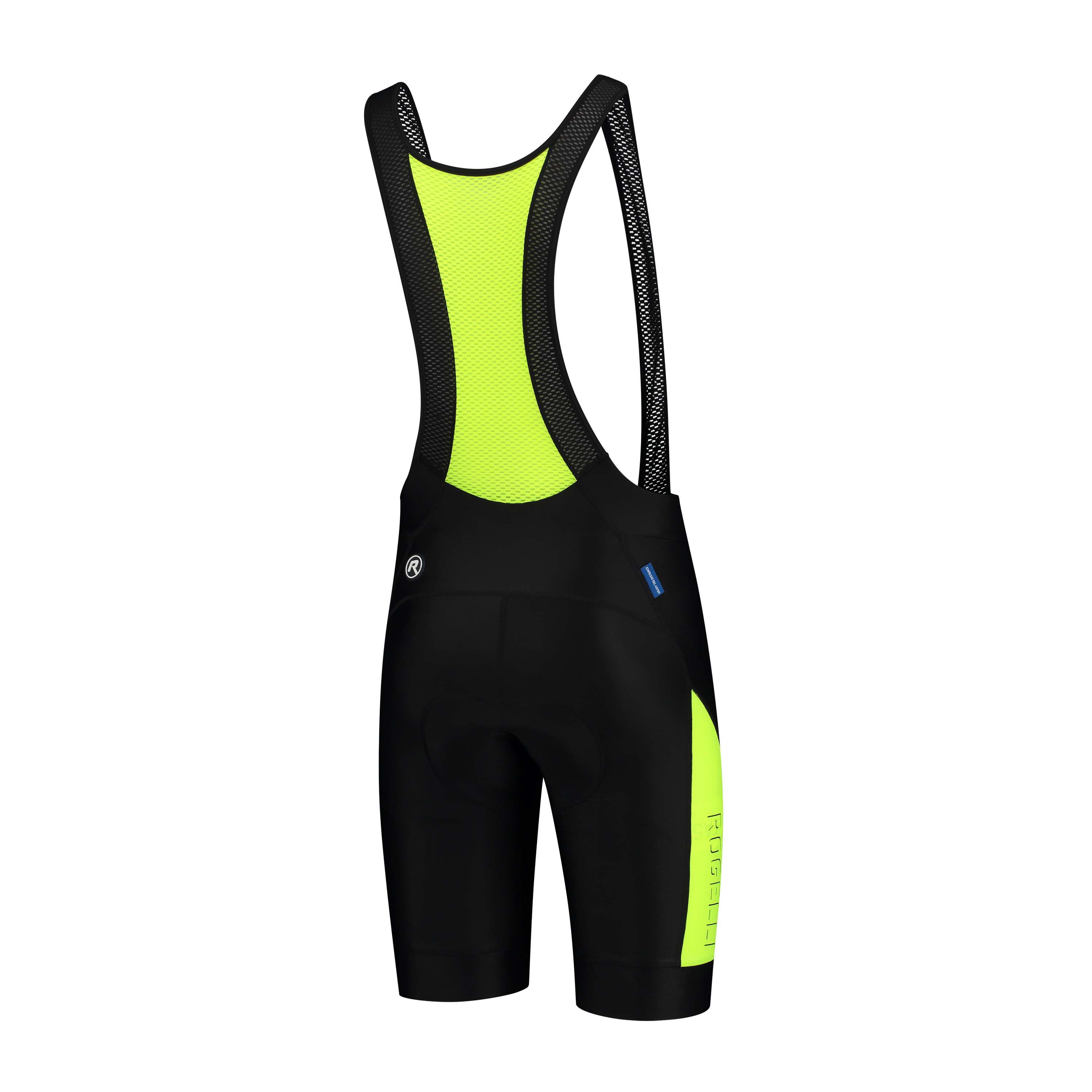 Rogelli Tyro Schwarz/Fluor Herren Radhose Kurz Mit Träger