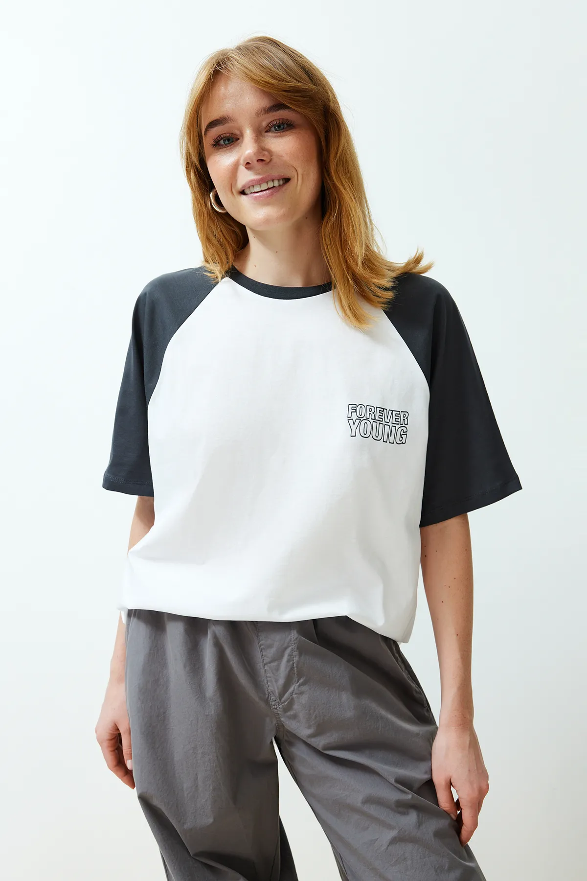 Trendyol Collection  T-Shirt - Weiß - Oversized