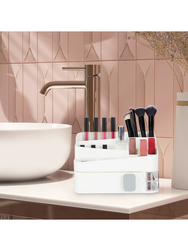 relaxdays Make Up Organizer in Weiß - (B)26 x (H)15 x (T)21 cm günstig kaufen onesize