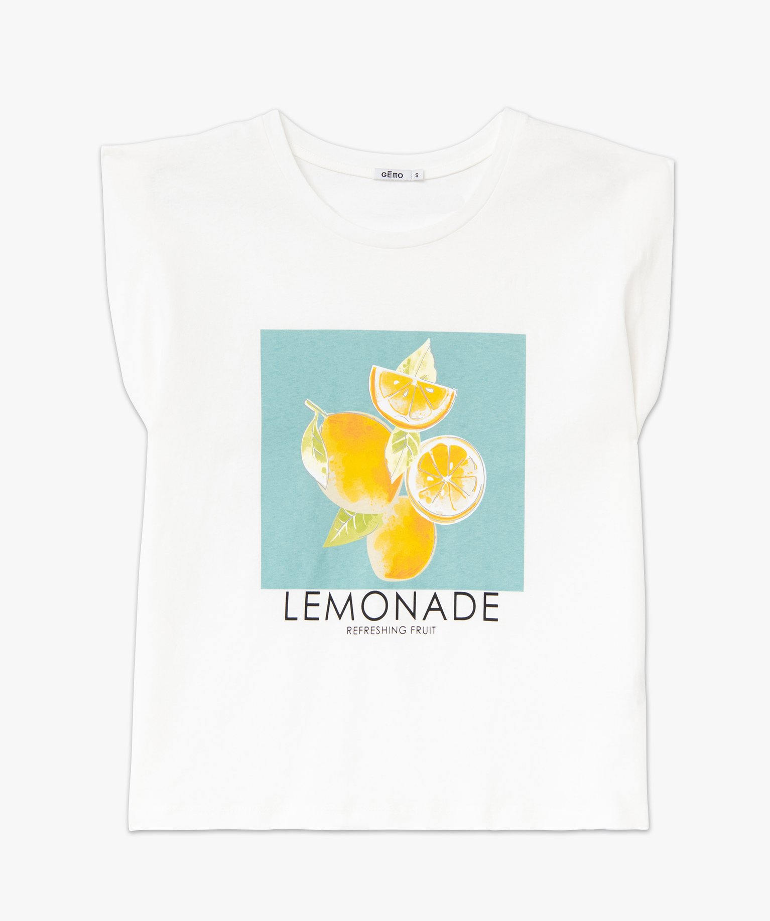 Tee-shirt manches courtes coupe loose en coton imprimé femme imprime | GEMO