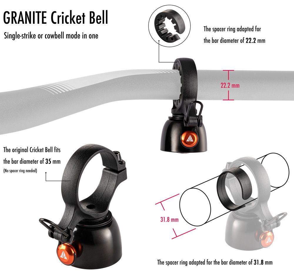 Granite Cricket - Dual Mode Fahrradklingel kaufen | Bike-Discount