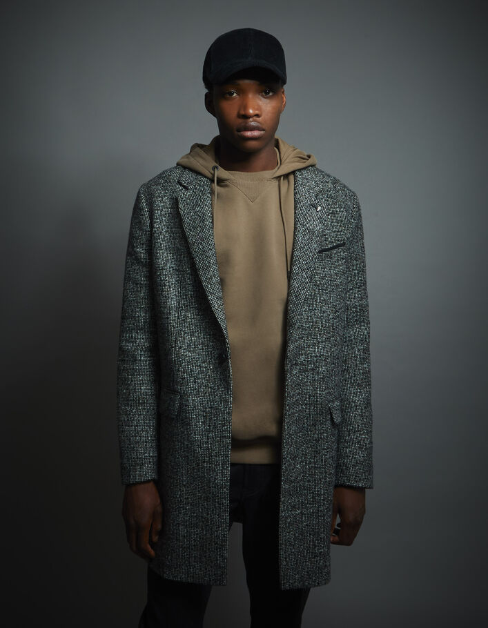 Manteau anthracite lainage faux-uni Homme