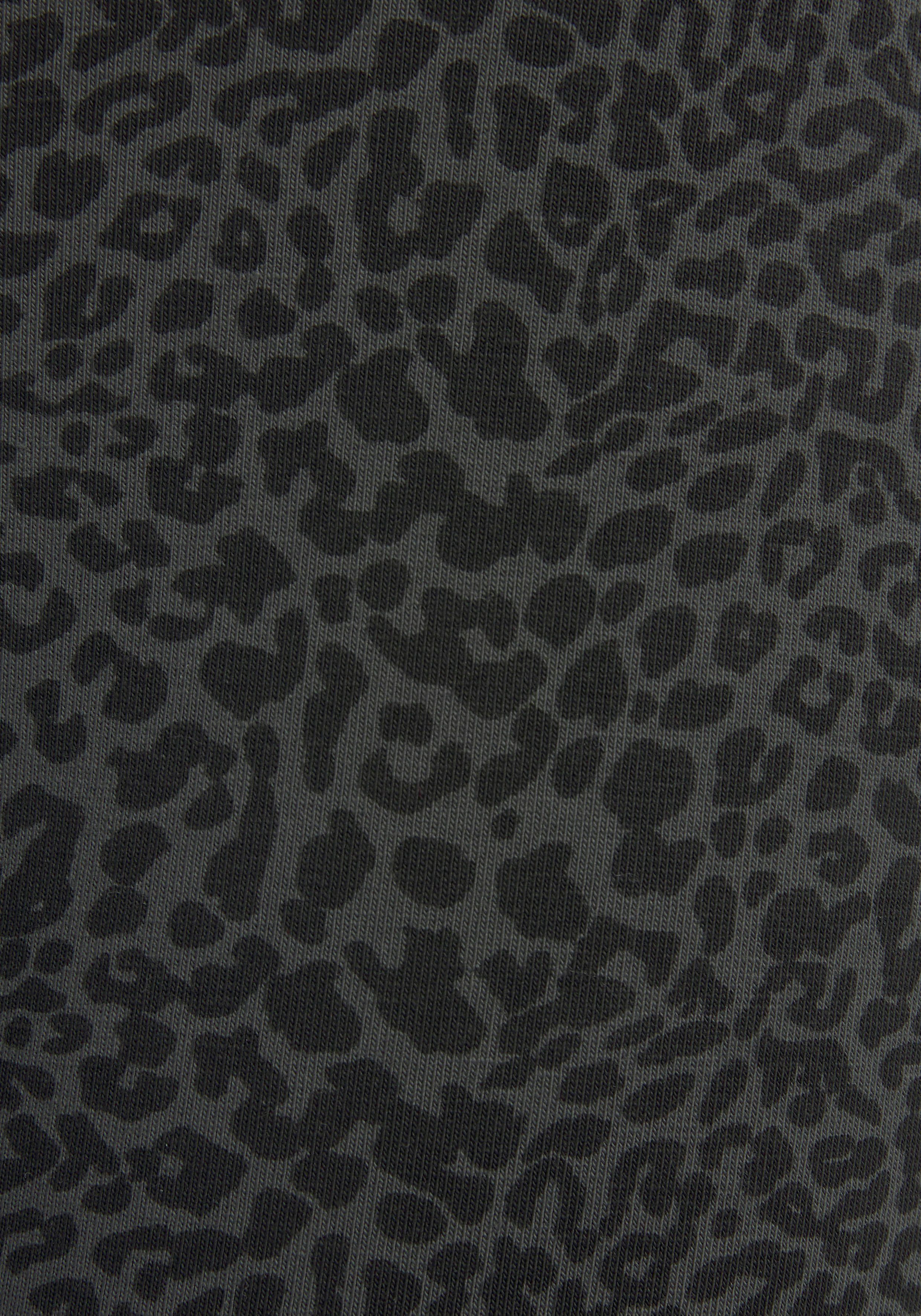 Bench. Leggings mit Leomuster und seitlichen Paspeln, Loungewear