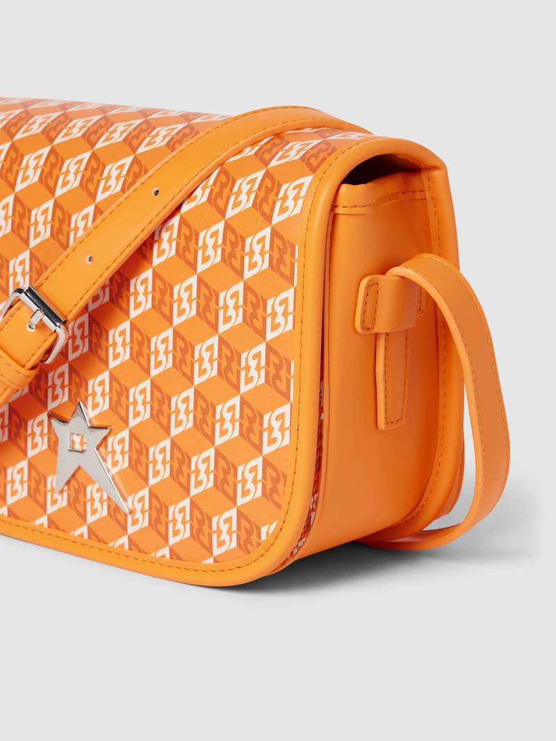 Umhängetasche mit Allover-Print in orange