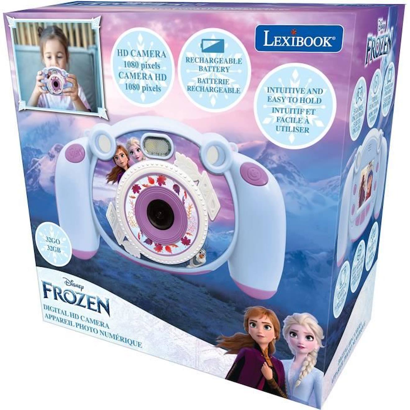 APN enfants La Reine des Neiges avec fonction photo et vidéo violet