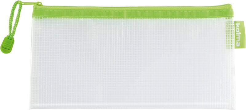 Kolma Reißverschlusstasche 08.190.22 Reißverschluss EVA (Ethylen-Vinylacetat) 23,5 (B)0,4 (T)11,5 (H) cm Transparent, Grün 5 Stück