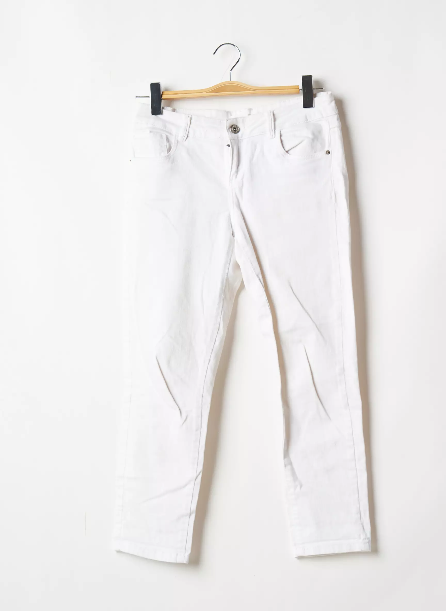 Promod Pantalons Slim Femme couleur beige