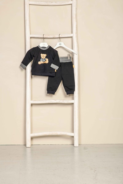 Set Hose+Sweatshirt, dunkelblau für Jungs