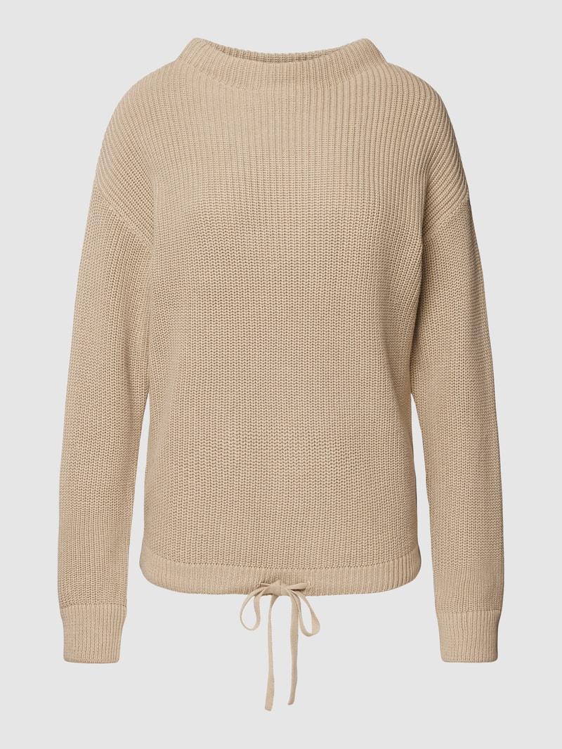 Strickpullover mit Strukturmuster in beige