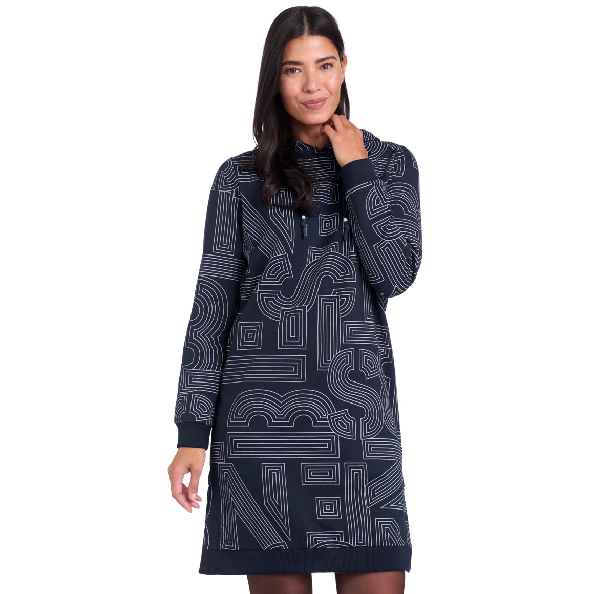Damen Sweatkleid mit Kapuze