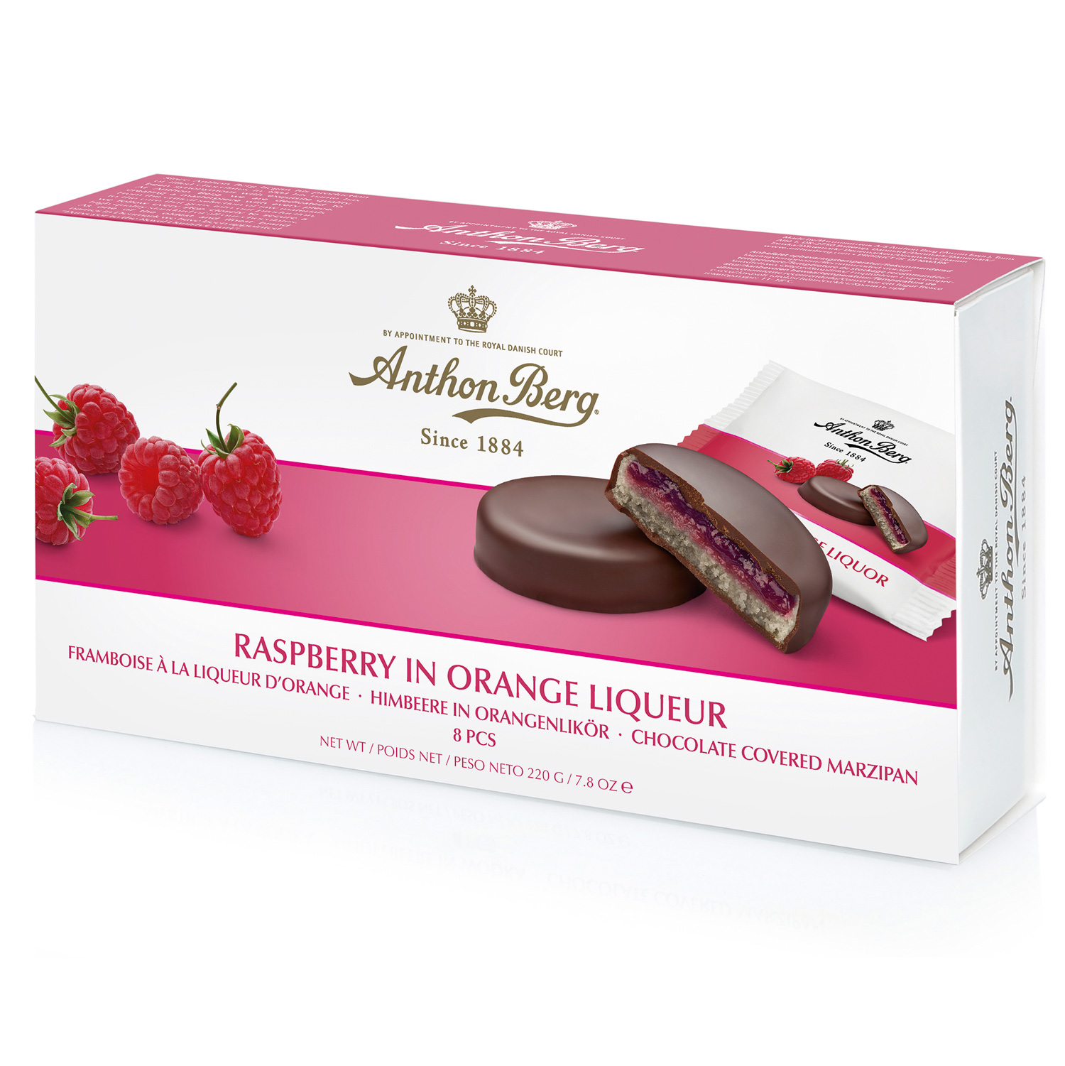 Anthon Berg Raspberry in Orange Liqueur 8er