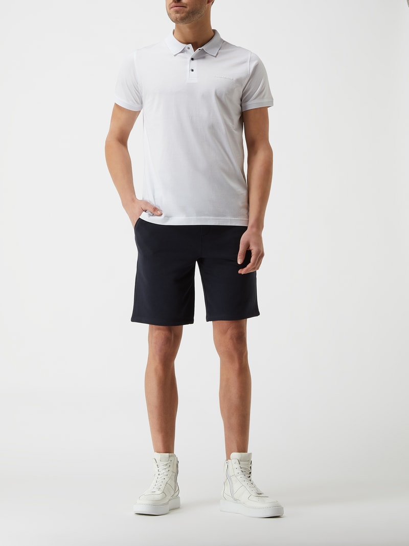 Sweatshorts mit Logo in dunkelblau