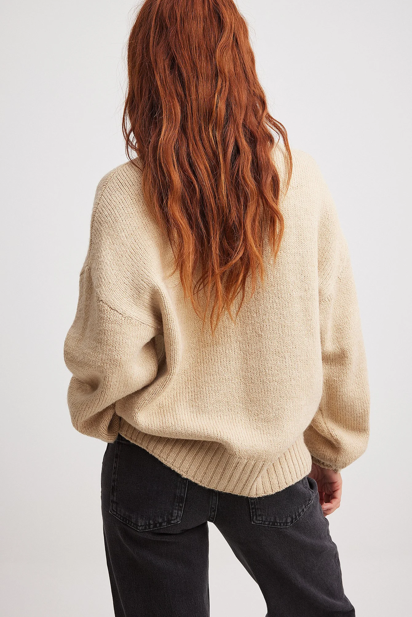 Strickpullover mit Rollkragen