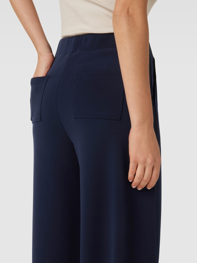 Stoffhose in verkürzter Passform in marineblau