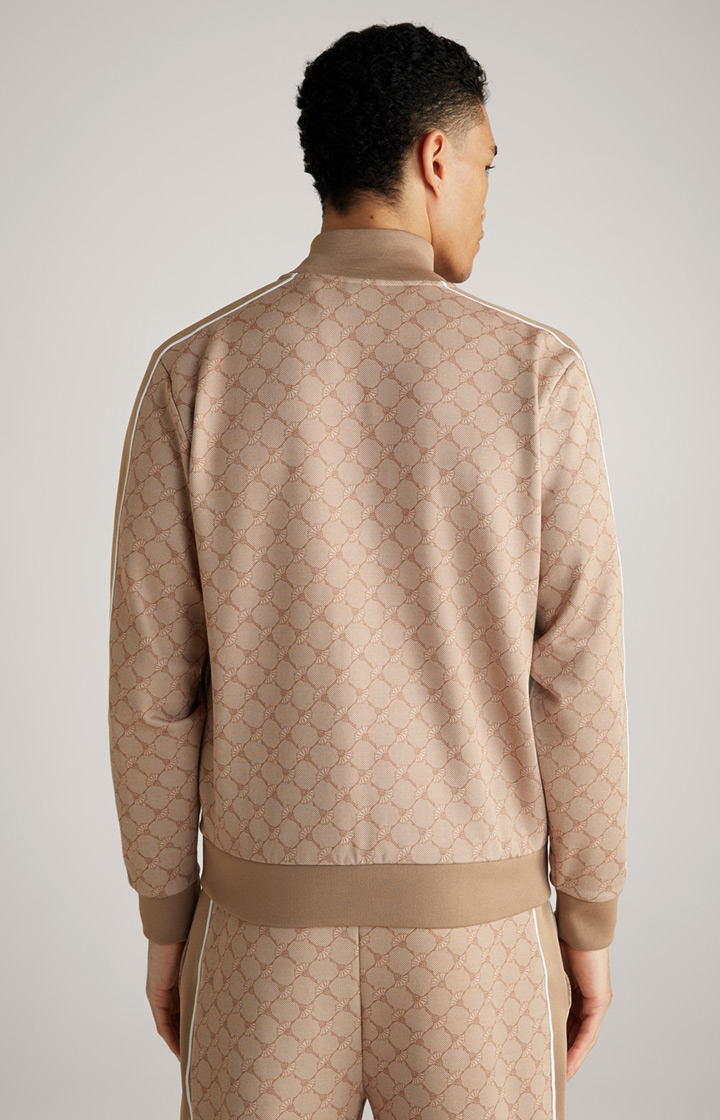 Cornflower-Sweatjacke Tayfun in Beige gemustert