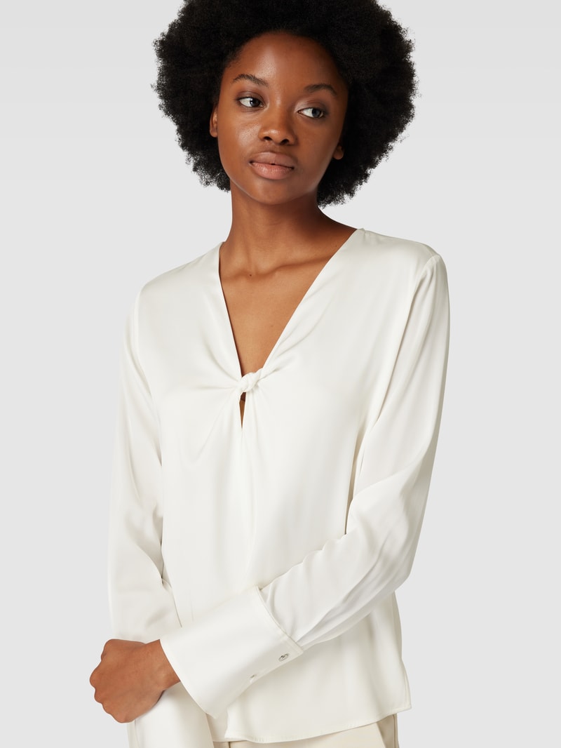 Bluse mit Raffungen Modell 'Bidinta' in offwhite