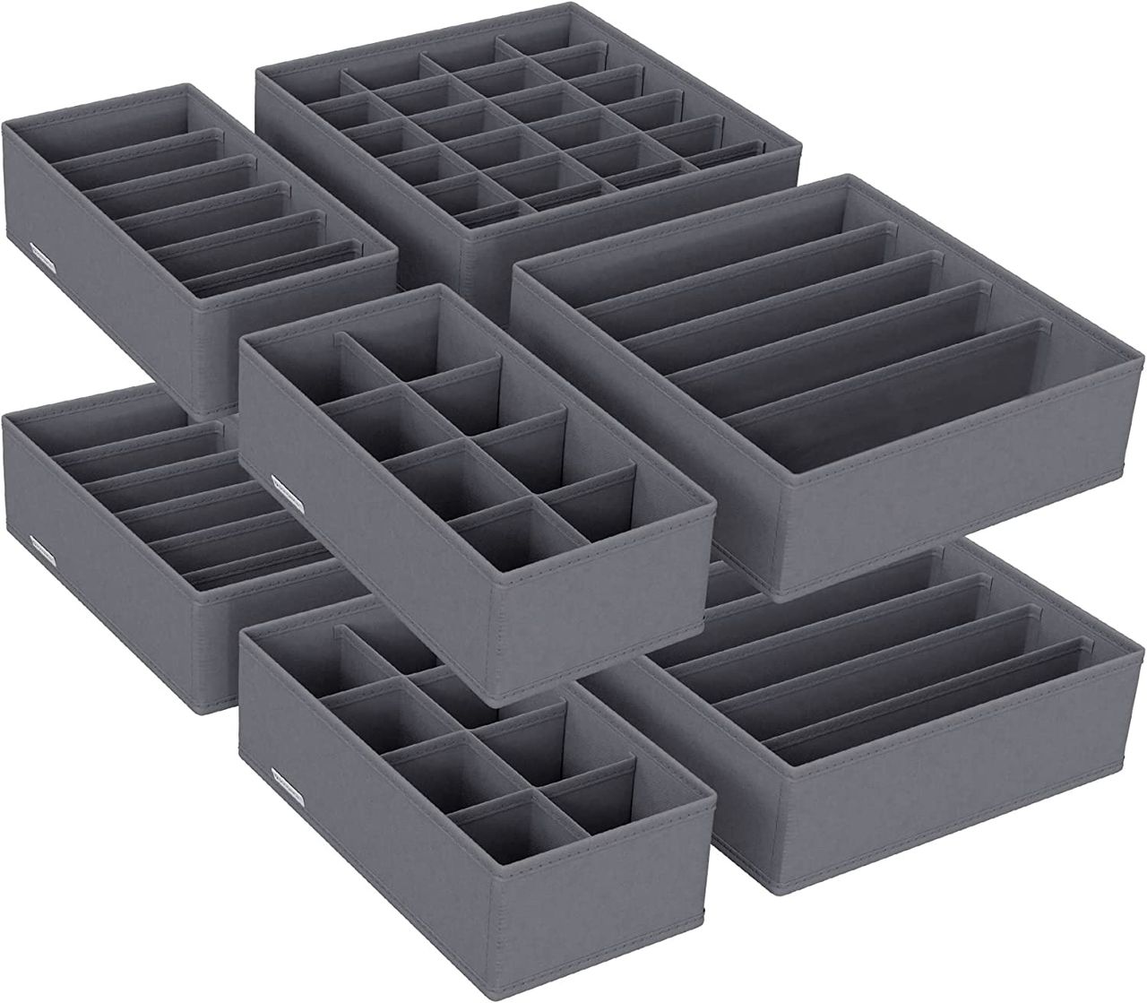 Songmics Flachbox, grau, 32x32x10cm/32x16x10cm