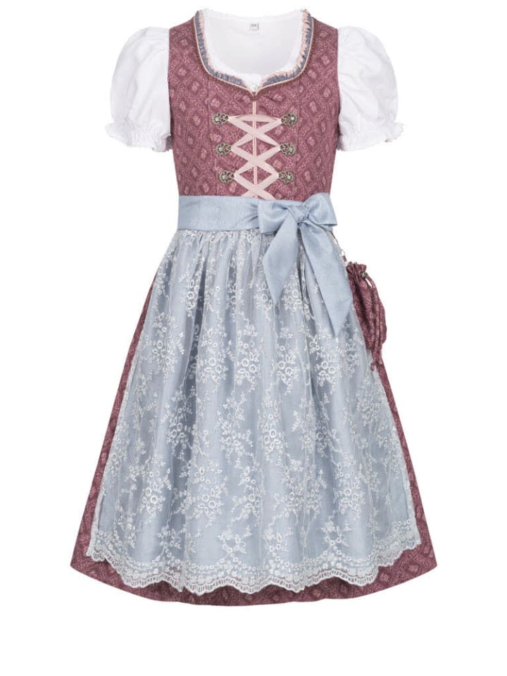 Nübler Kinderdirndl 3-teilig Lea in Beere günstig kaufen