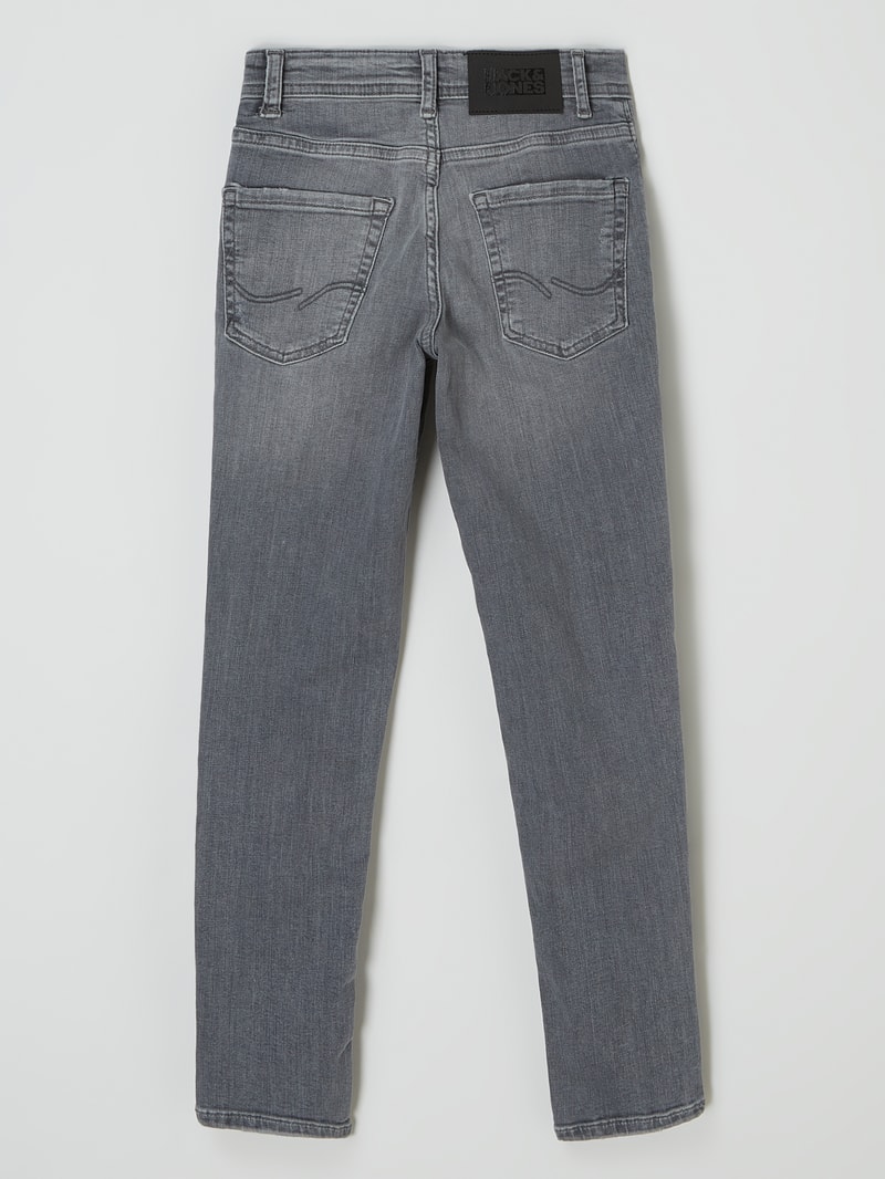 Slim Fit Jeans mit Stretch-Anteil Modell 'Glenn' in mittelgrau meliert