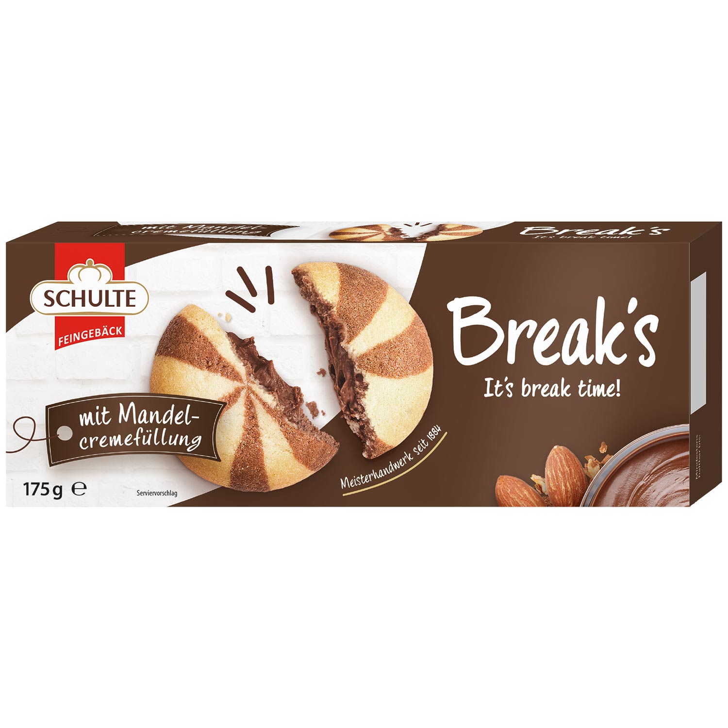 Schulte Break's mit Mandelcremefüllung 175g