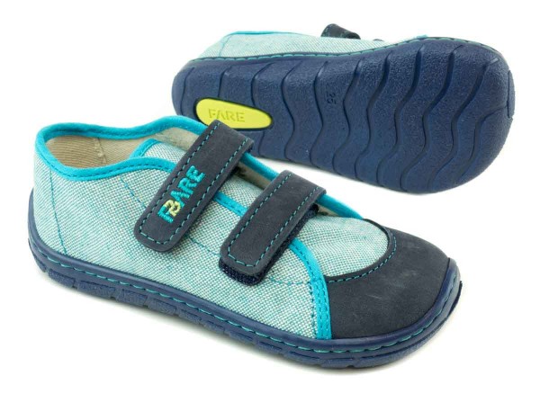 Fare Bare |vA ~ LowCut Leder+Canvas ~ blau/türkis