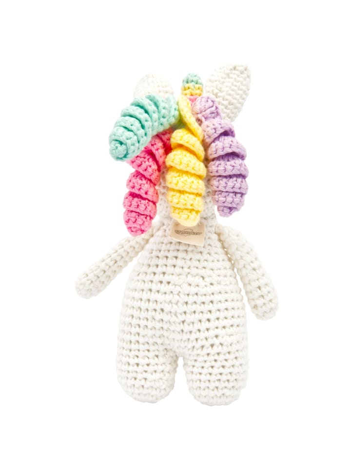 miniHeld Handgestrickter Einhorn gehäkelt aus Baumwolle Spielzeug 16 cm 0 Monate günstig kaufen onesize