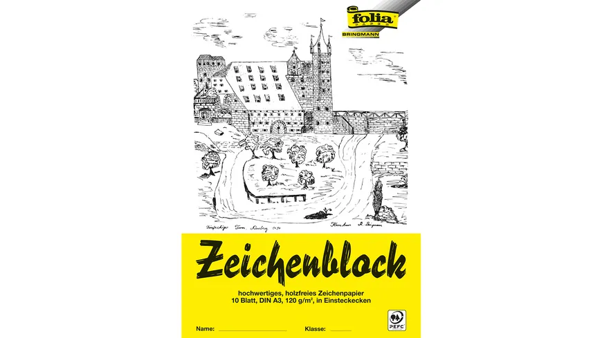 folia Zeichenblock A3 10 lose Blätter