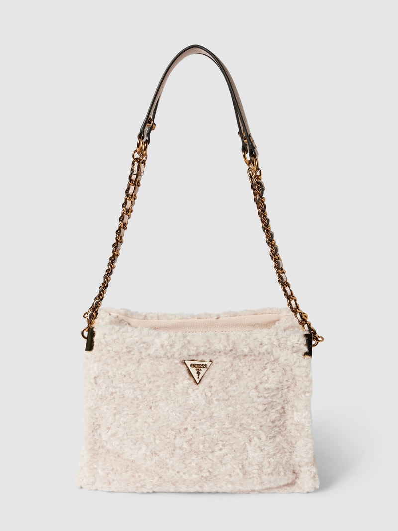 Handtasche aus Teddyfell in stein