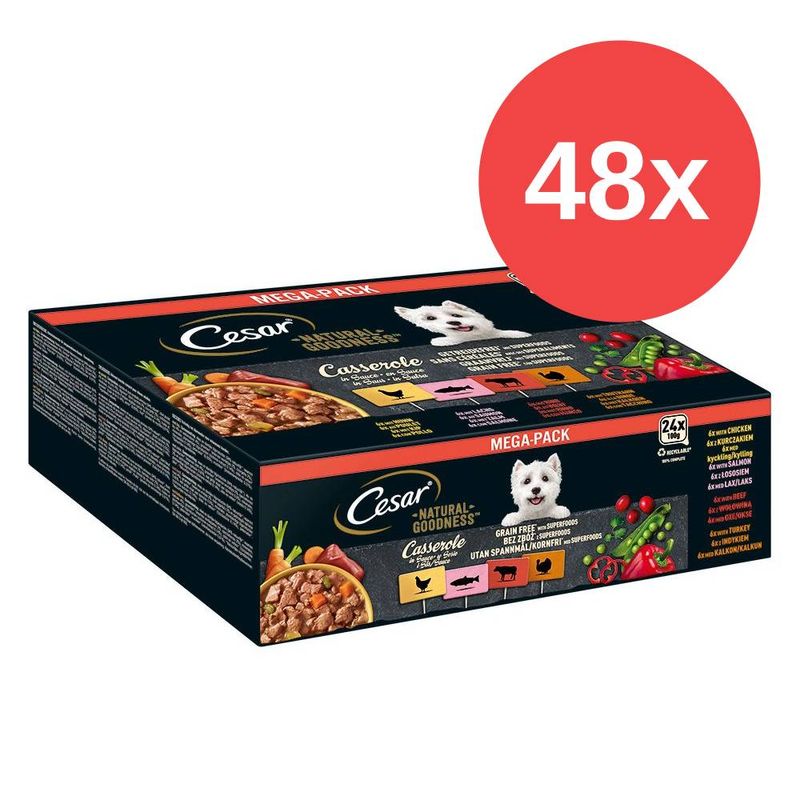 Sparpaket Cesar Natural Goodness Getreidefrei mit Superfoods 48 x 100 g
