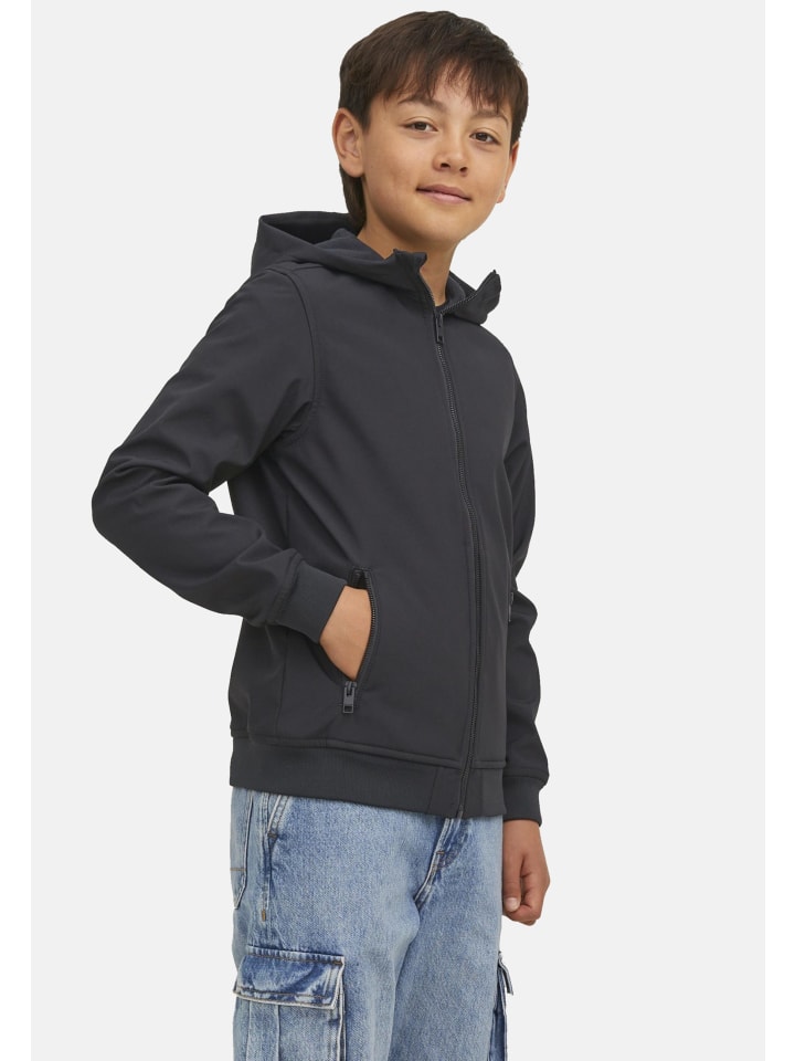 JACK & JONES Junior Softshelljacke 'Basic' in schwarz günstig kaufen