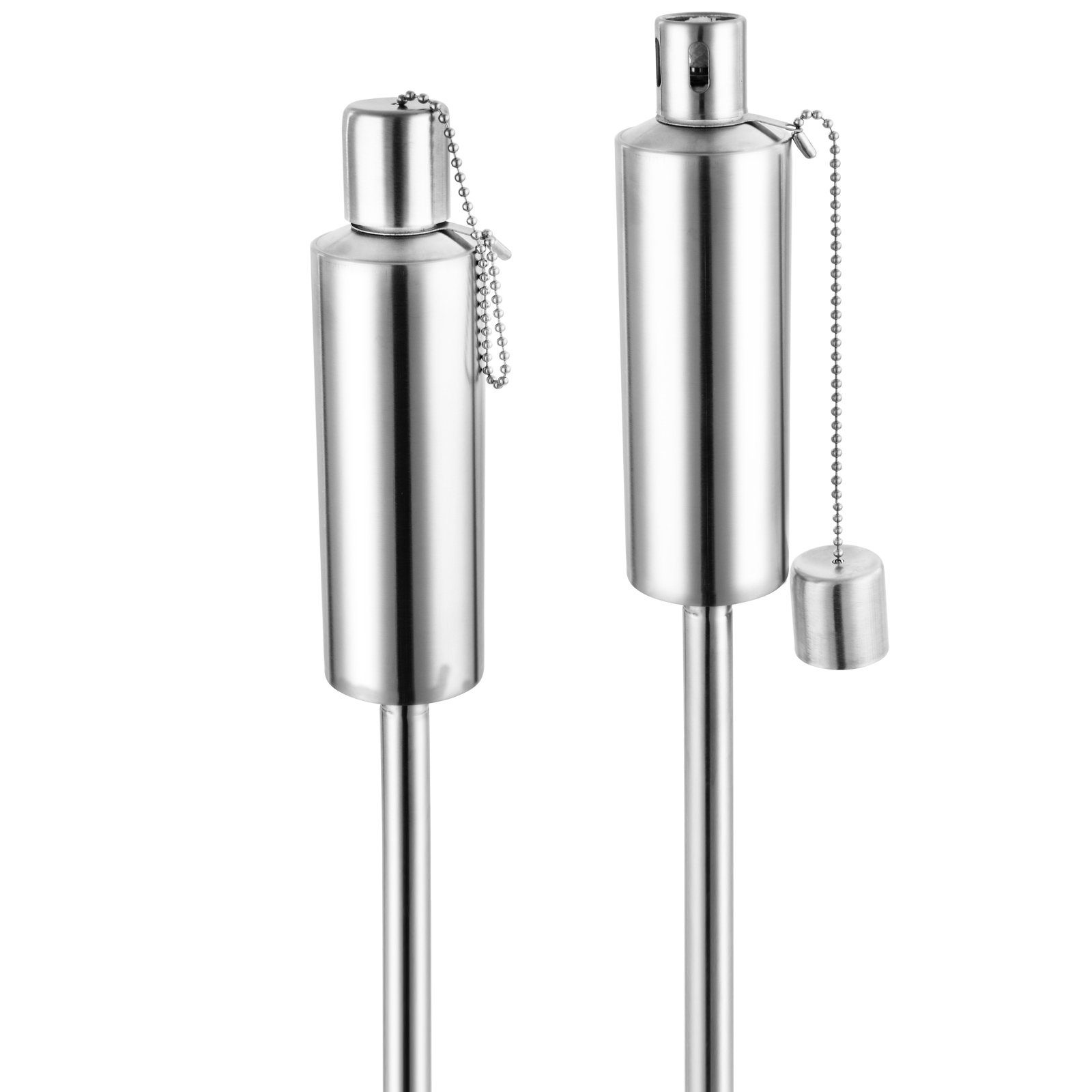 Deuba Gartenfackel, -, 6er Set für Draußen Öl 330 ml Edelstahl Rostfrei 115 cm Hoch