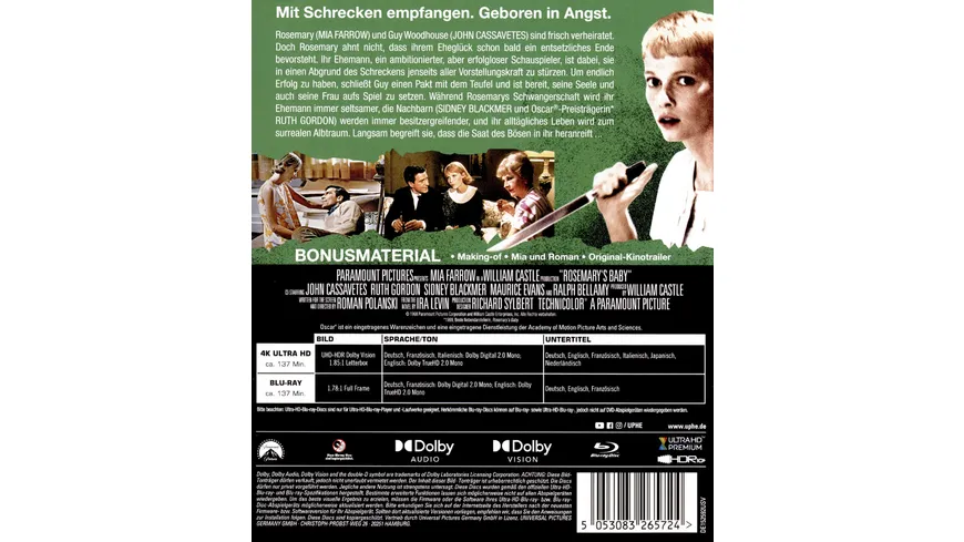 Rosemary's Baby  (+ Blu-ray)