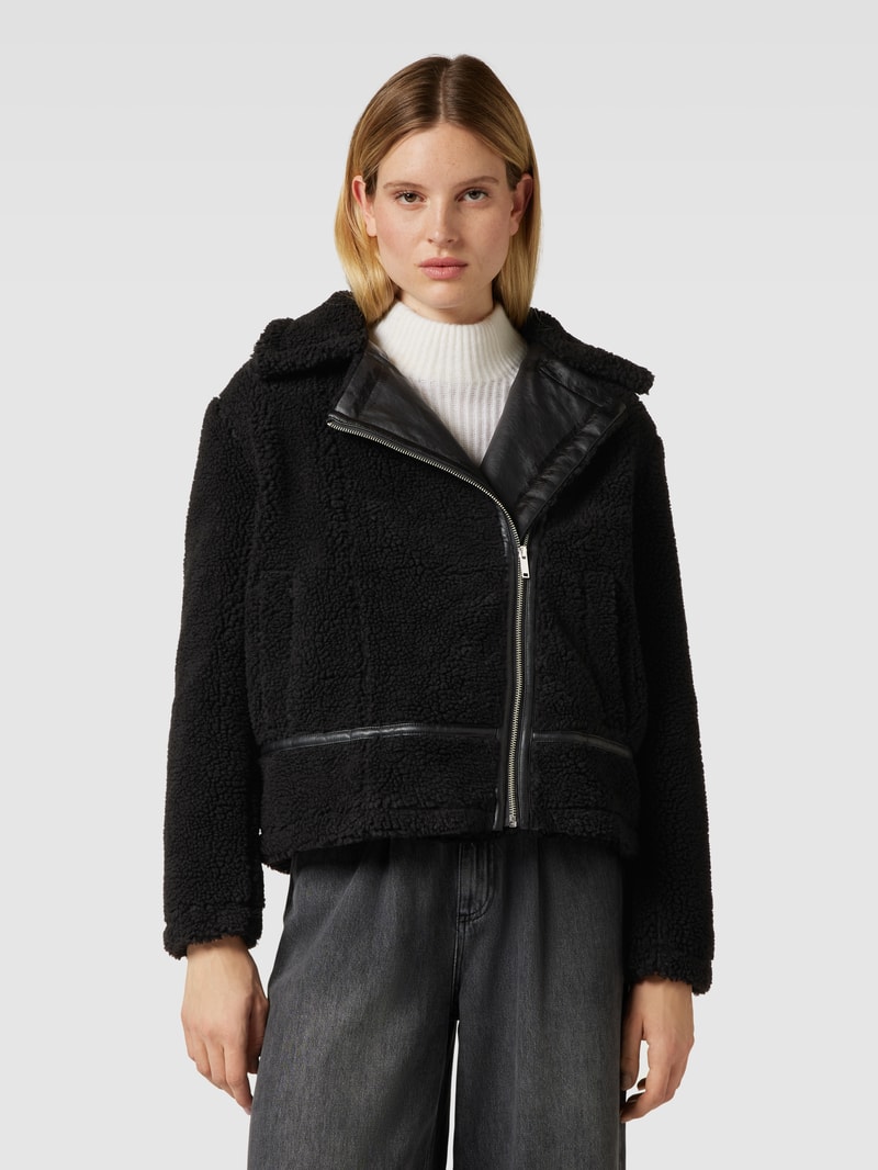 Jacke aus Teddyfell Modell 'NADIA' in schwarz